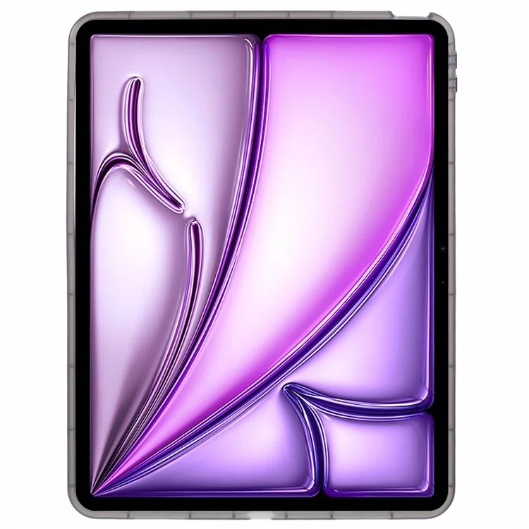 Funda para iPad Air 13 (2024) Carcasa blanda de TPU transparente con tapa trasera transparente - Gris
