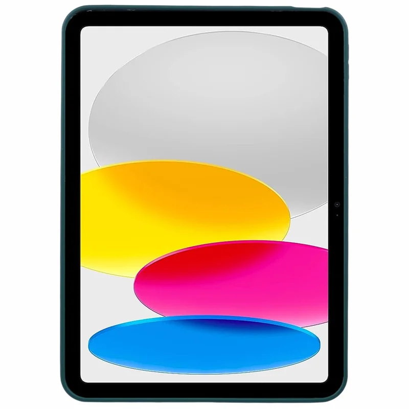 Pour iPad 10.9 (2022) Étui Antichoc Doux Housse Tablette TPU Peau-Amical Touch - Vert Noirâtre