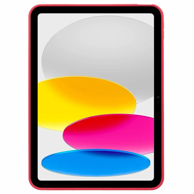 For iPad (2025) / 10.9 (2022) Case Shockproof Soft TPU Tablet Cover Skin-Friendly Touch - Red