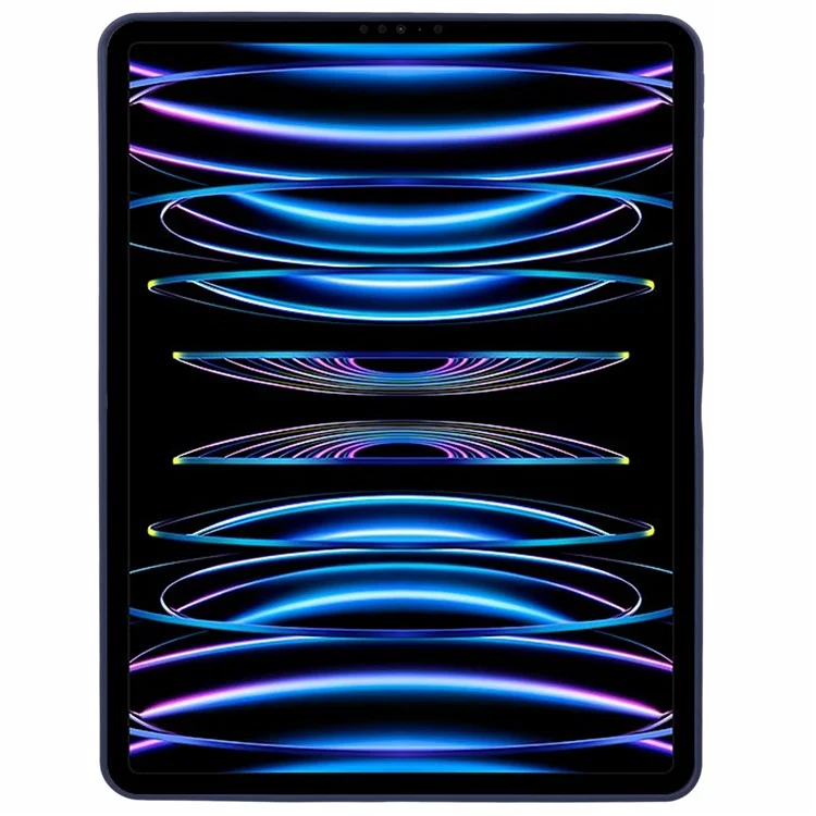Para iPad Pro 12.9 (2022) / (2021) / (2020) / (2018) Funda Suave de TPU Piel-Tacto Cubierta de Tableta - Azul Oscuro