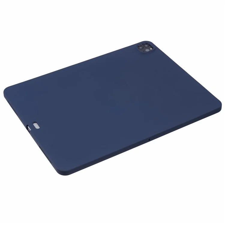 Para iPad Pro 12.9 (2022) / (2021) / (2020) / (2018) Funda Suave de TPU Piel-Tacto Cubierta de Tableta - Azul Oscuro