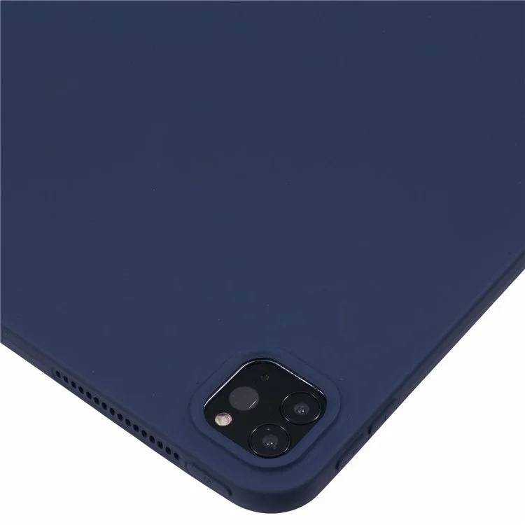 Para iPad Pro 12.9 (2022) / (2021) / (2020) / (2018) Funda Suave de TPU Piel-Tacto Cubierta de Tableta - Azul Oscuro