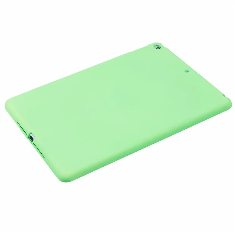 For iPad 9.7-inch (2018) / (2017) / Air 2 Case Anti Scratch TPU Tablet Cover Soft Touch - Fluorescent Green