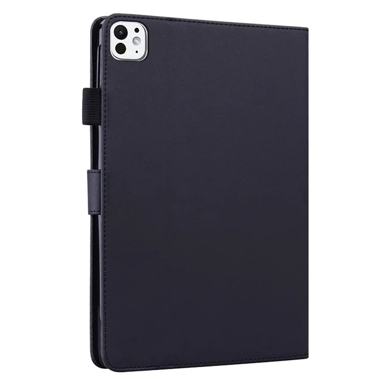 For iPad Pro 13 (2024) Case Tablet Stand Leather Cover Card Slots Animal Pattern - Black