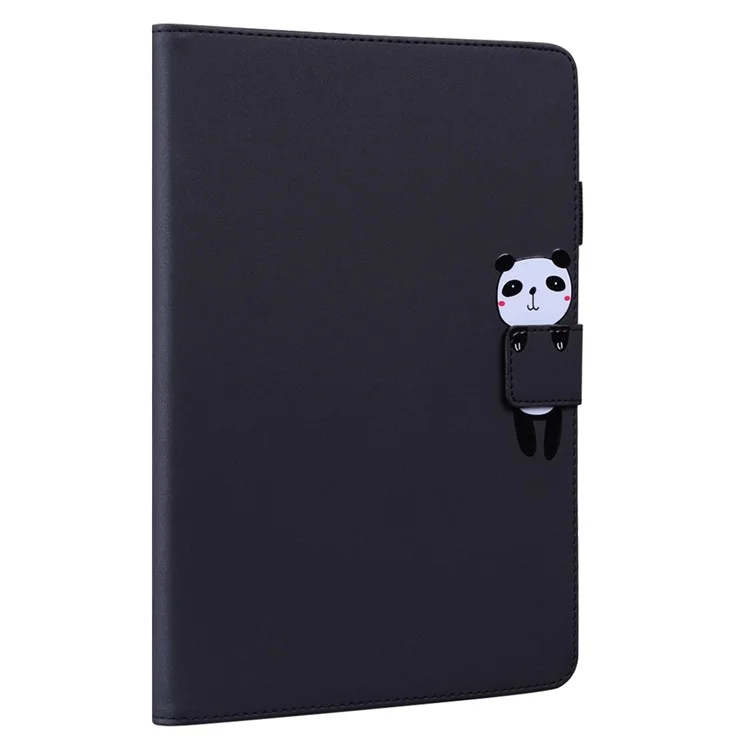 For iPad Pro 13 (2024) Case Tablet Stand Leather Cover Card Slots Animal Pattern - Black