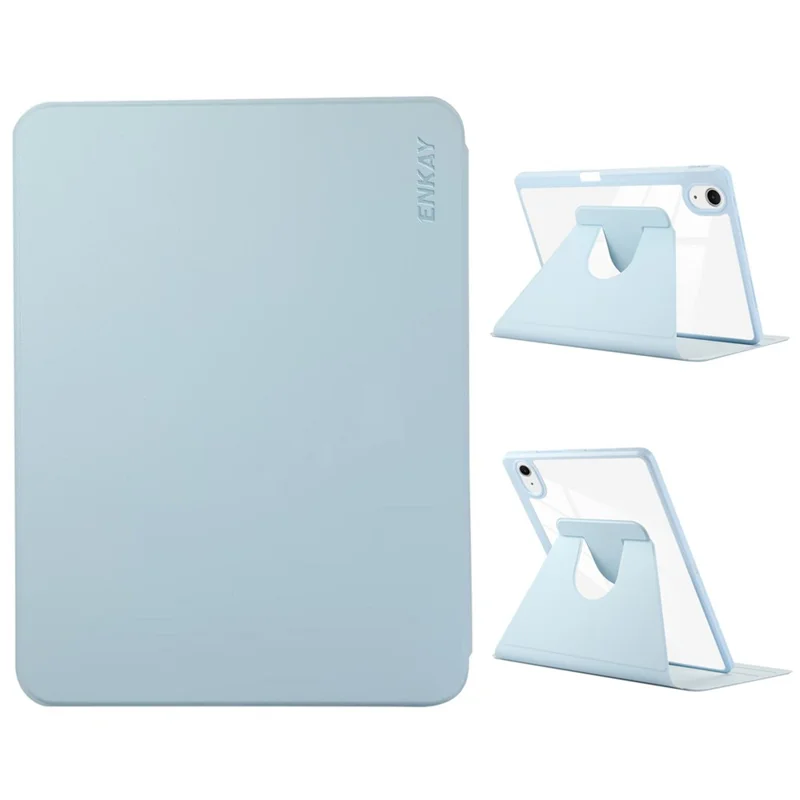 ENKAY HAT PRINCE For iPad Air 11 (2025) / (2024) Case Auto Wake / Sleep Acrylic Clear Back Leather Tablet Cover - Blue