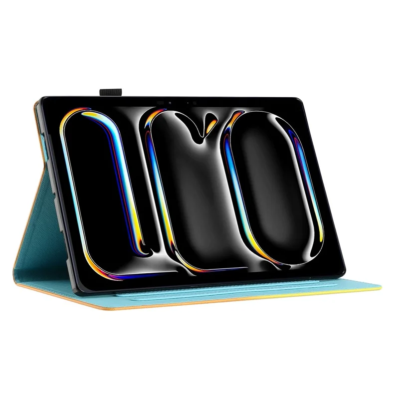 For iPad Pro 11 (2025) / 11 (2024) Case Pattern Portable Protective Folio Leather Tablet Cover Card Holder - Moonlight Owl
