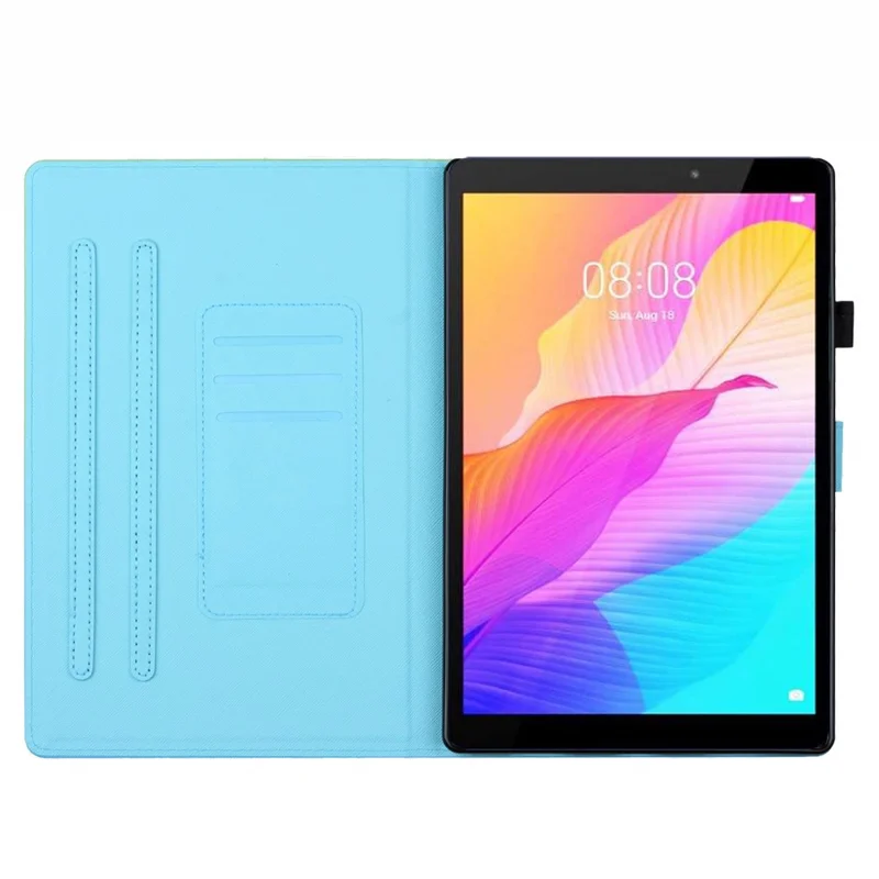For iPad Pro 11 (2025) / 11 (2024) Case Card Slots Leather Tablet Cover Marble Pattern - Gold+Green Marble
