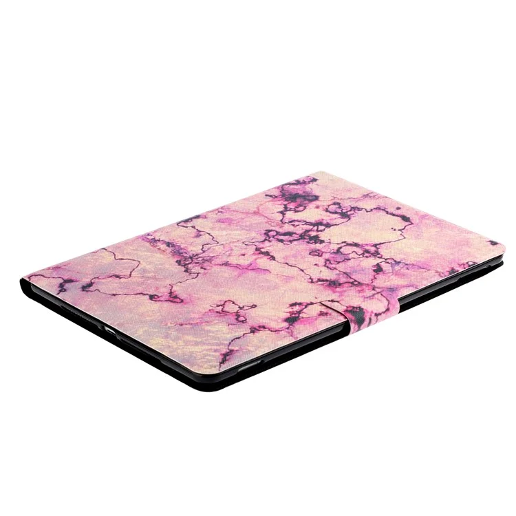 For iPad Pro 11 (2024) Case Pattern Printed Leather Stand Tablet Cover Card Holder - Pink Marble