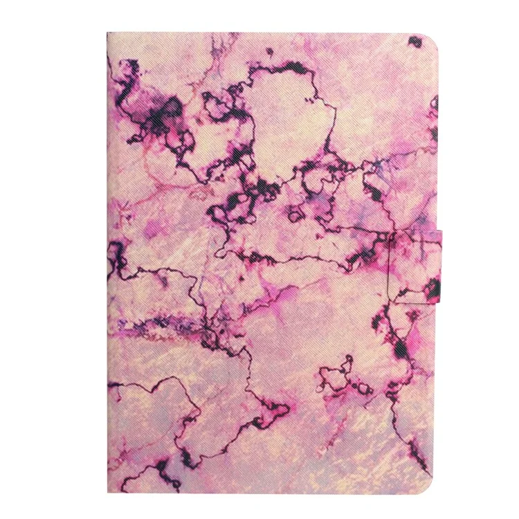 For iPad Pro 11 (2024) Case Pattern Printed Leather Stand Tablet Cover Card Holder - Pink Marble