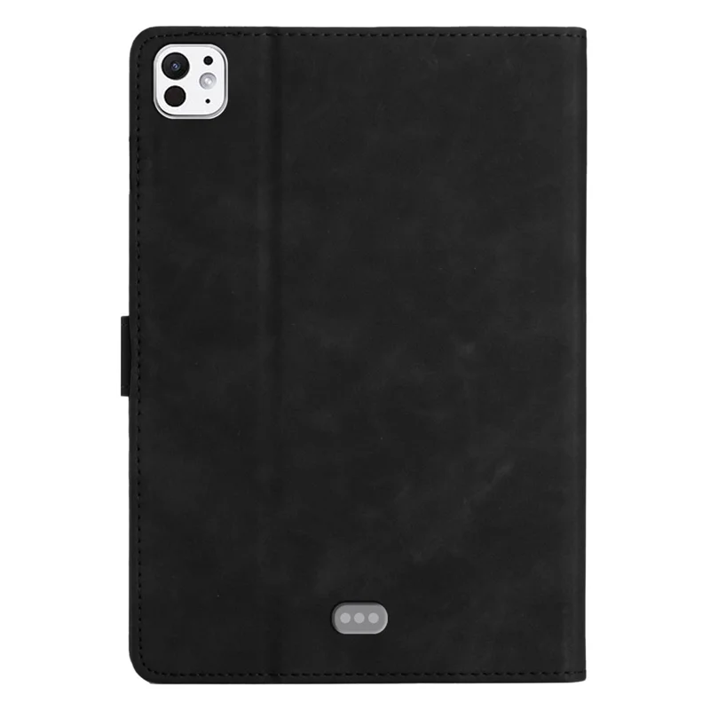 Für iPad Pro 11 (2024) Hülle Schmetterling Leder Folio Tablet Cover Auto Sleep / Wake - Schwarz