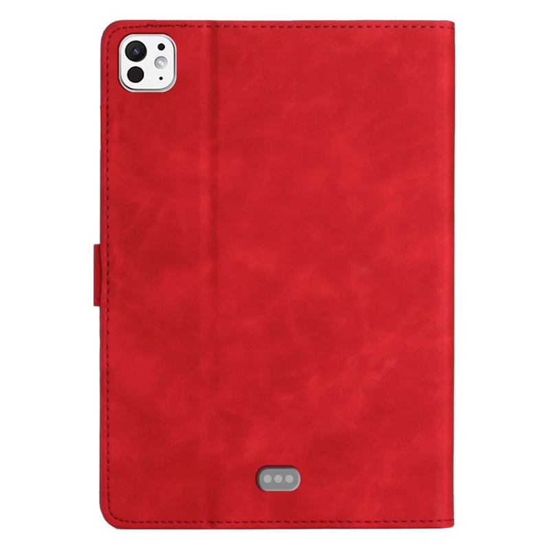 For iPad Pro 11 (2025) / 11 (2024) Case Butterfly Leather Folio Tablet Cover Auto Sleep / Wake - Red