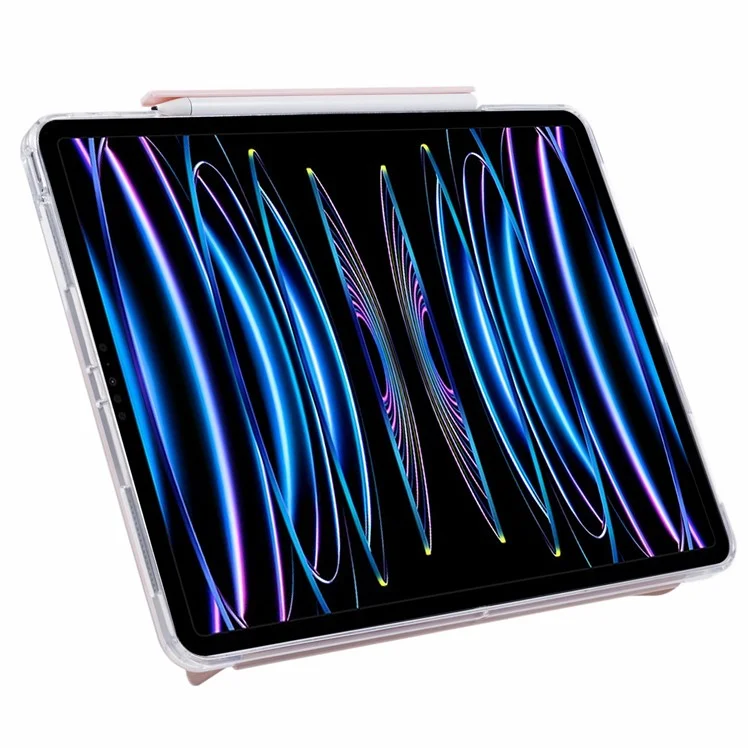 MUTURAL Para iPad Air 13 (2024) / iPad Pro 12.9 (2022) / (2021) / (2020) / (2018) Funda Origami Soporte Cubierta de Cuero para Tableta - Rosa