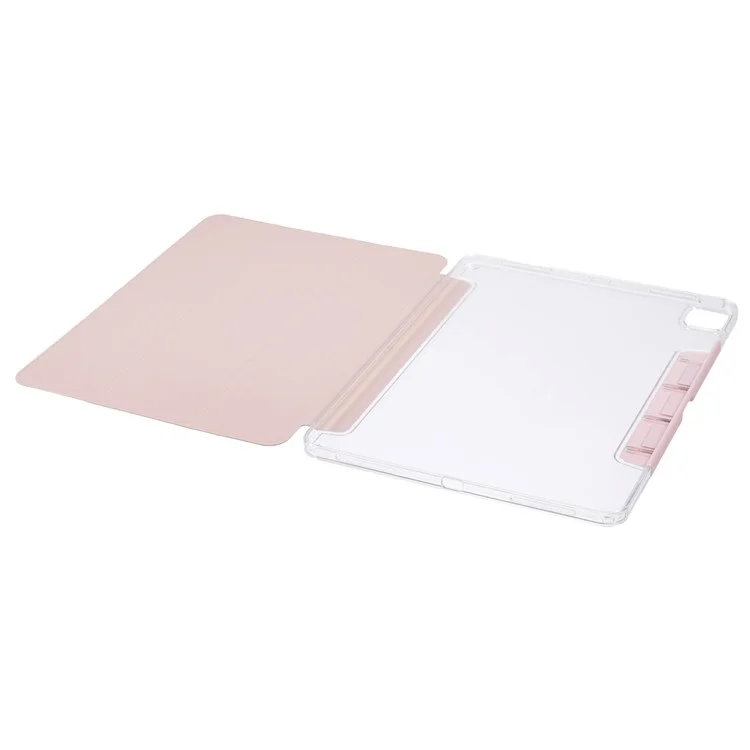 MUTURAL Para iPad Air 13 (2024) / iPad Pro 12.9 (2022) / (2021) / (2020) / (2018) Funda Origami Soporte Cubierta de Cuero para Tableta - Rosa