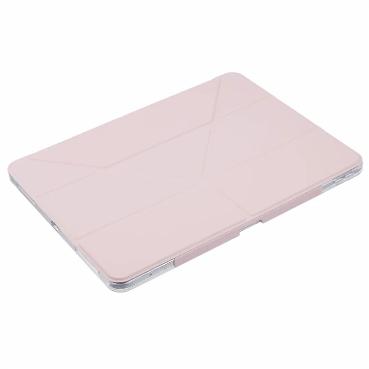 MUTURAL Para iPad Air 13 (2024) / iPad Pro 12.9 (2022) / (2021) / (2020) / (2018) Funda Origami Soporte Cubierta de Cuero para Tableta - Rosa