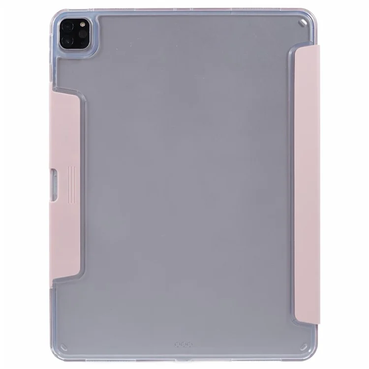 MUTURAL Para iPad Air 13 (2024) / iPad Pro 12.9 (2022) / (2021) / (2020) / (2018) Funda Origami Soporte Cubierta de Cuero para Tableta - Rosa