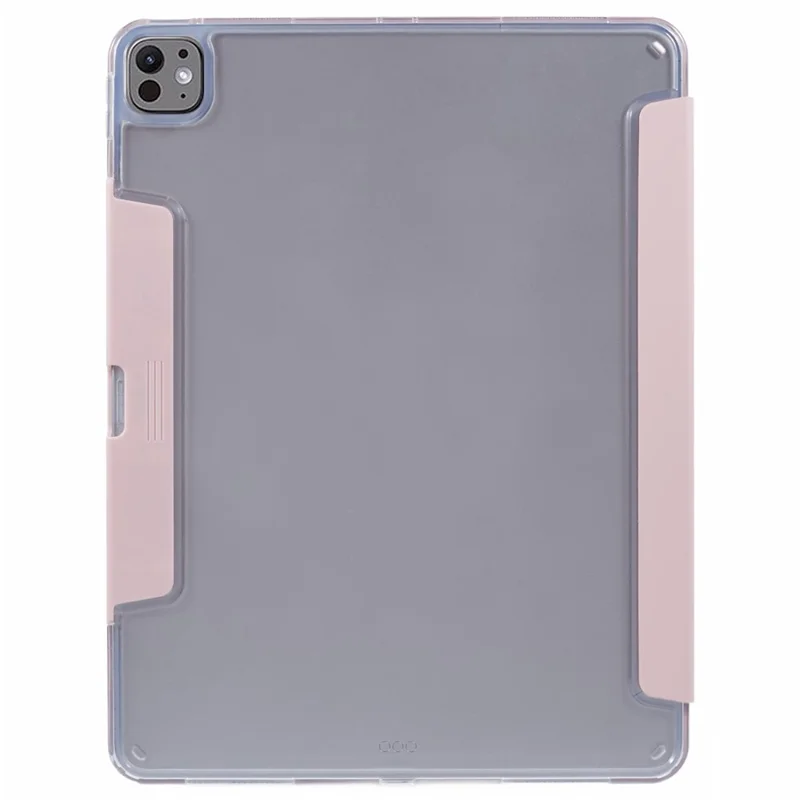 MUTURAL Für iPad Pro 13 (2024) Hülle Origami-Ständer Leder Smart Tablet Cover Ausziehbarer Stiftschlitz - Pink