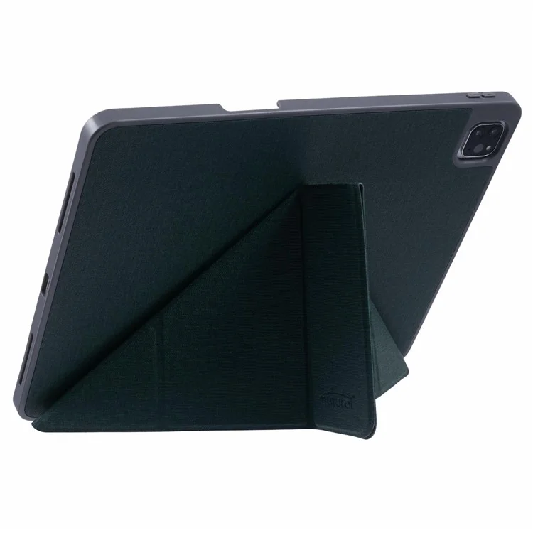 MUTURAL Para iPad Air 13 (2024) / iPad Pro 12.9 (2022) / (2021) / (2020) / (2018) Carcasa de Cuero Inteligente Cubierta de Tableta Soporte Origami - Verde