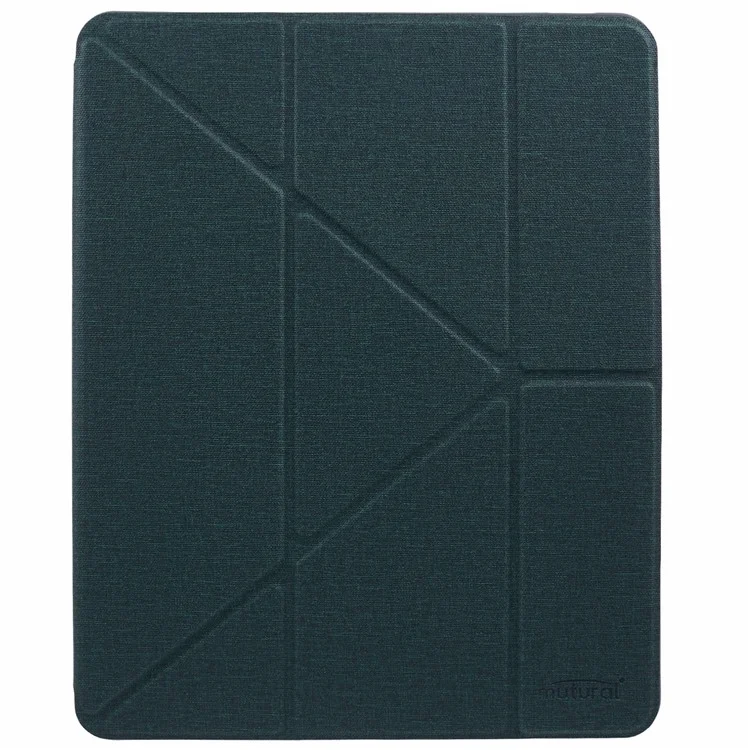 MUTURAL Para iPad Air 13 (2024) / iPad Pro 12.9 (2022) / (2021) / (2020) / (2018) Carcasa de Cuero Inteligente Cubierta de Tableta Soporte Origami - Verde