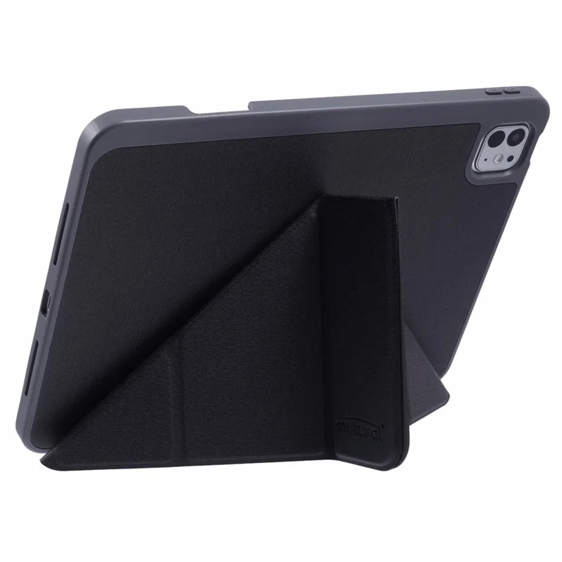 MUTURAL Чехол для iPad Pro 11 (2024) Origami Stand Pencil Slot Protective Leather Tablet Cover - Чёрный
