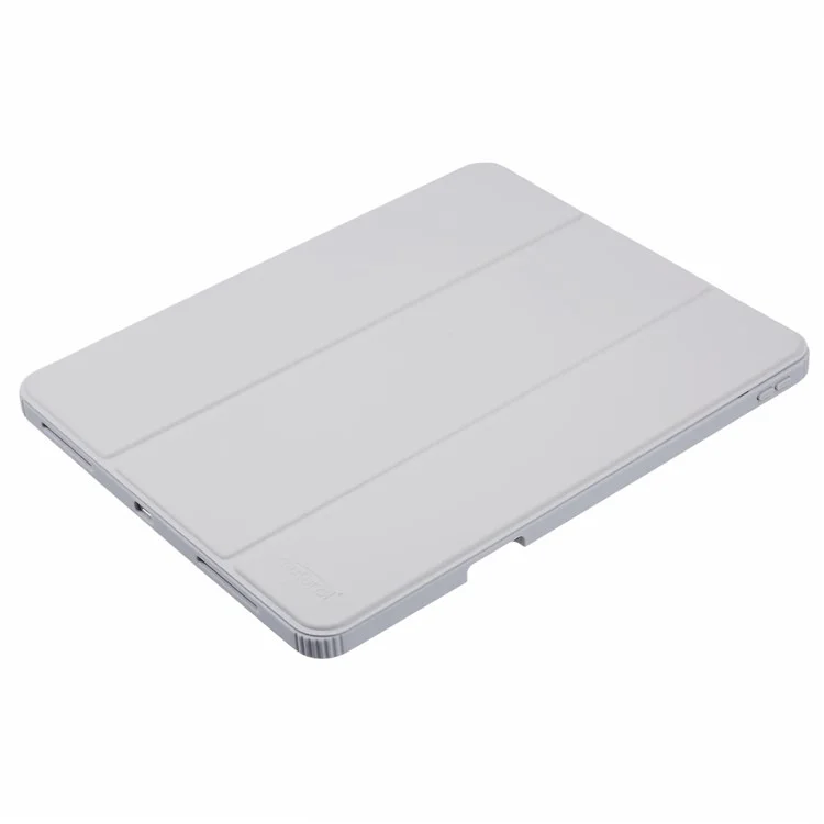 MUTURAL For iPad Air 13 (2025) / (2024) / Pro 12.9 (2022) / (2021) / (2020) / (2018) Leather Case Trifold Stand Cover with Pencil Holder - Grey