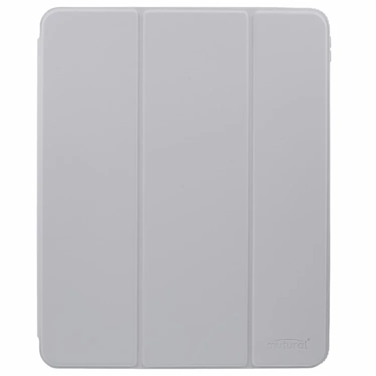 MUTURAL For iPad Air 13 (2025) / (2024) / Pro 12.9 (2022) / (2021) / (2020) / (2018) Leather Case Trifold Stand Cover with Pencil Holder - Grey