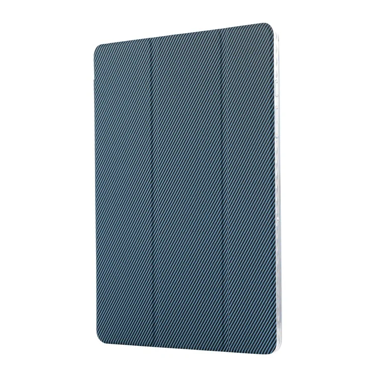 For Samsung Galaxy Tab A9+ Stand Case Auto Sleep / Wake Carbon Fiber Texture Leather Tablet Cover - Baby Blue