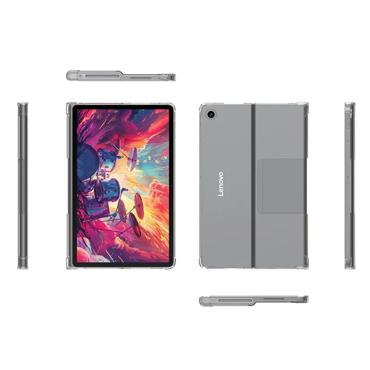 Для Lenovo Tab Plus Case Four Corner Shockproof Clear Tablet TPU Cover