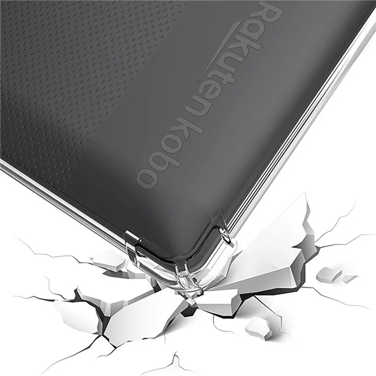 Für Kobo Clara HD 6.0 Zoll Clear Case Four Corner Protection Tablet TPU-Abdeckung