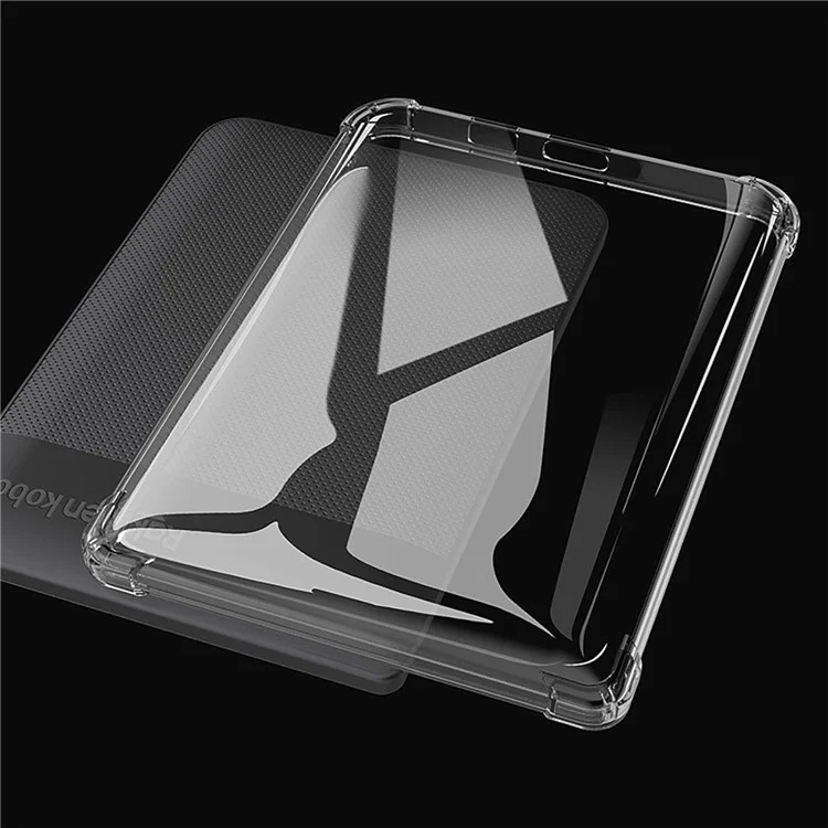 Für Kobo Clara HD 6.0 Zoll Clear Case Four Corner Protection Tablet TPU-Abdeckung