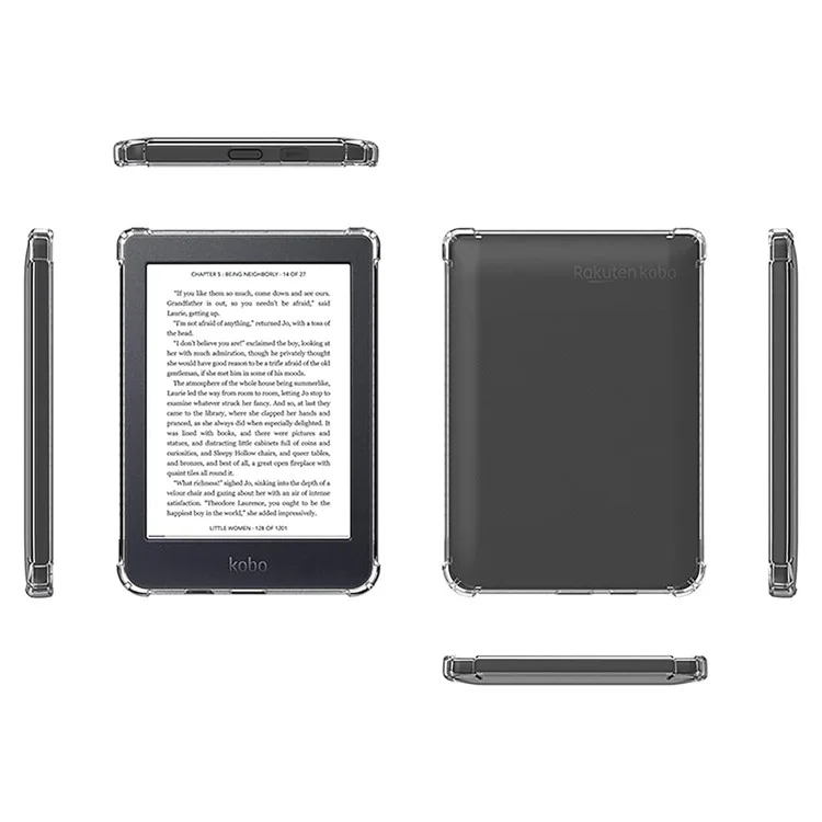 Für Kobo Clara HD 6.0 Zoll Clear Case Four Corner Protection Tablet TPU-Abdeckung