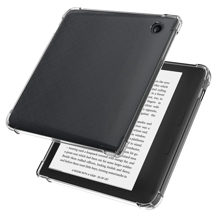 Für Kobo Libra H2O-Hülle, Vier-Ecken-Stoßfest, transparente Tablet-TPU-Abdeckung