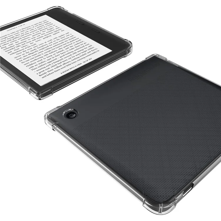 Für Kobo Libra H2O-Hülle, Vier-Ecken-Stoßfest, transparente Tablet-TPU-Abdeckung