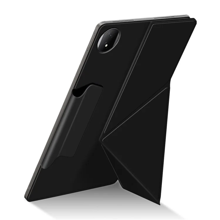 For Honor MagicPad 2 12.3 Custodia in Pelle Origami Stand Magnetic Tablet Cover Auto Wake / Sleep - Nero
