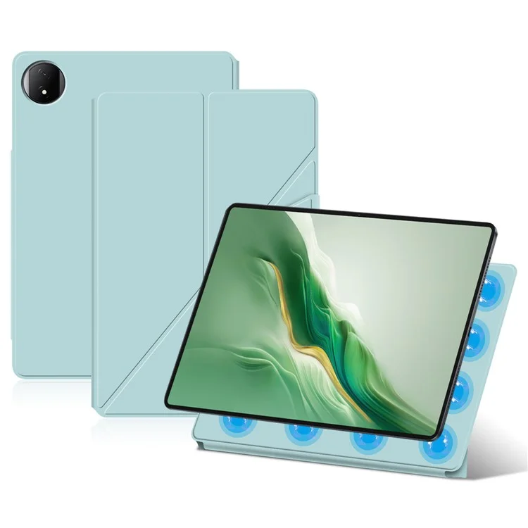 For Honor MagicPad 2 12.3 Étui en cuir Origami Stand Housse magnétique pour tablette Réveil / Veille automatique - Bleu