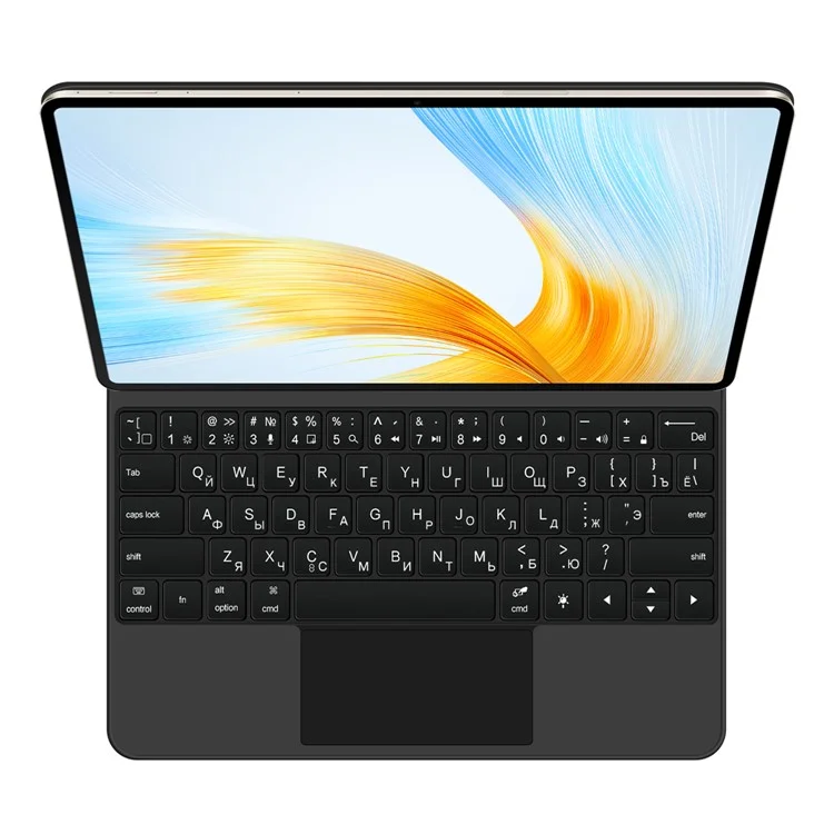 For Honor MagicPad 13 Magnetic Bluetooth-compatible Keyboard (Russian) + Adjustable Stand Leather Tablet Case
