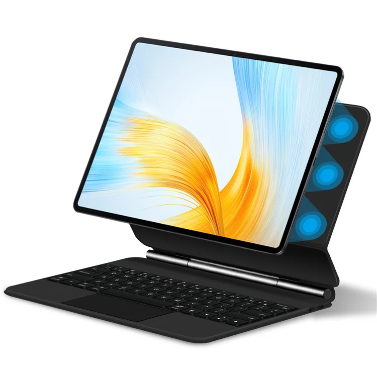 For Honor MagicPad 13 Magnetic Floating Bluetooth-compatible Keyboard + Leather Tablet Case (English)