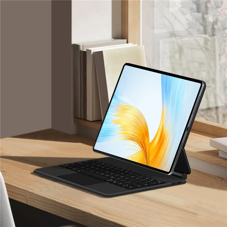 For Honor MagicPad 13 Magnetic Floating Bluetooth-compatible Keyboard + Leather Tablet Case (English)
