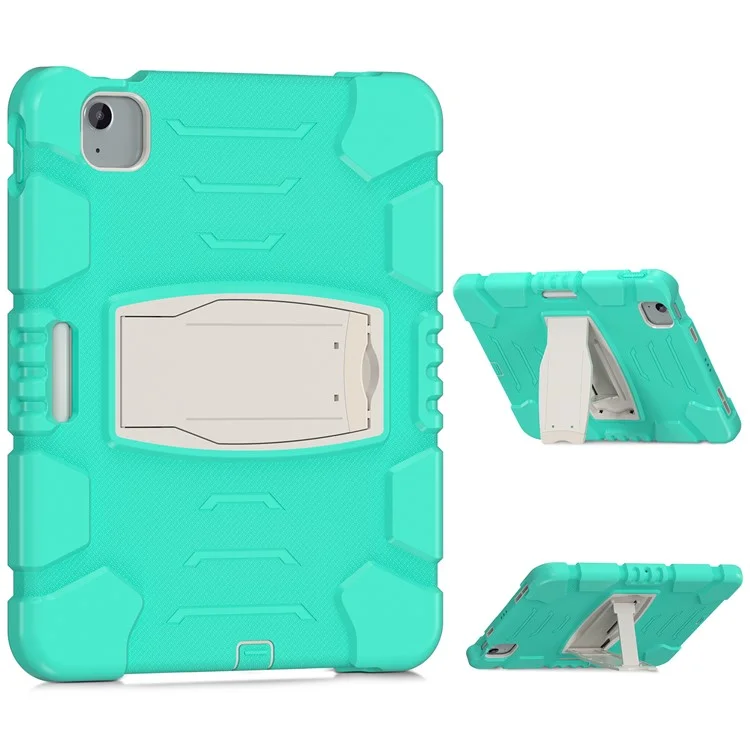 Für iPad Air 11 (2024) Kickstand Case PC+Silicone Anti-Drop Tablet Cover - Minzgrün