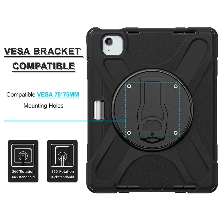Para iPad Air 11 (2024) / Air (2022) / (2020) / iPad Pro 11 (2022) / (2021) / (2020) / (2018) Funda con Soporte PC+Silicona Cubierta para Tableta