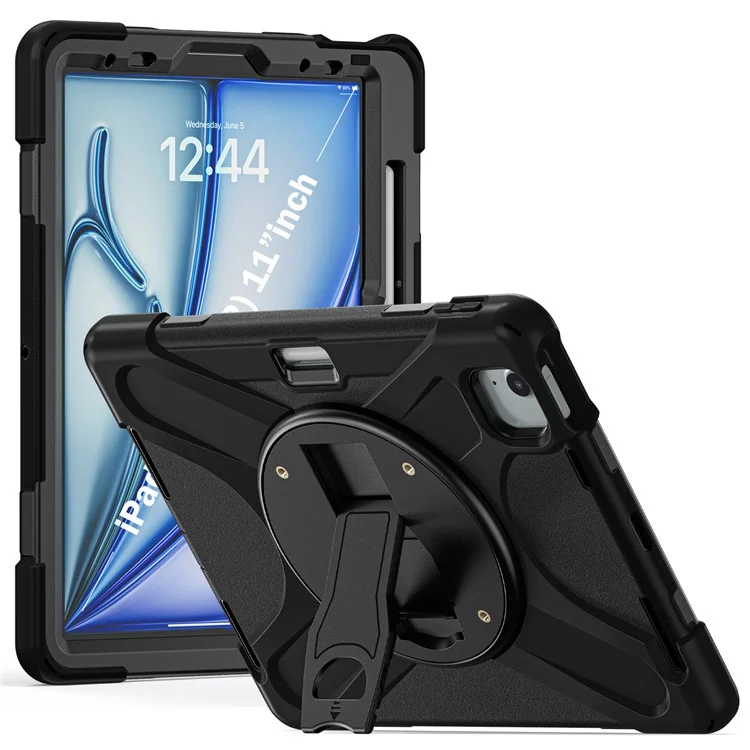 Para iPad Air 11 (2024) / Air (2022) / (2020) / iPad Pro 11 (2022) / (2021) / (2020) / (2018) Funda con Soporte PC+Silicona Cubierta para Tableta