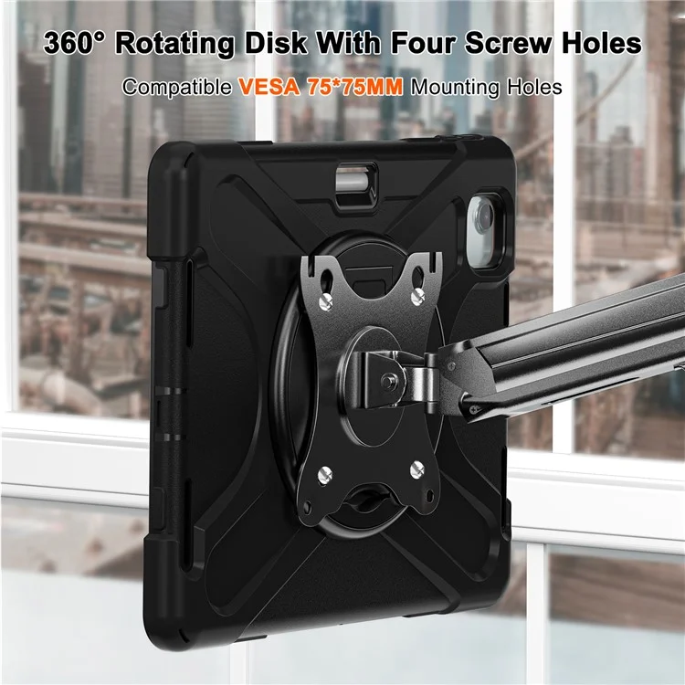 Para iPad Air 11 (2024) / Air (2022) / (2020) / iPad Pro 11 (2022) / (2021) / (2020) / (2018) Funda con Soporte PC+Silicona Cubierta para Tableta
