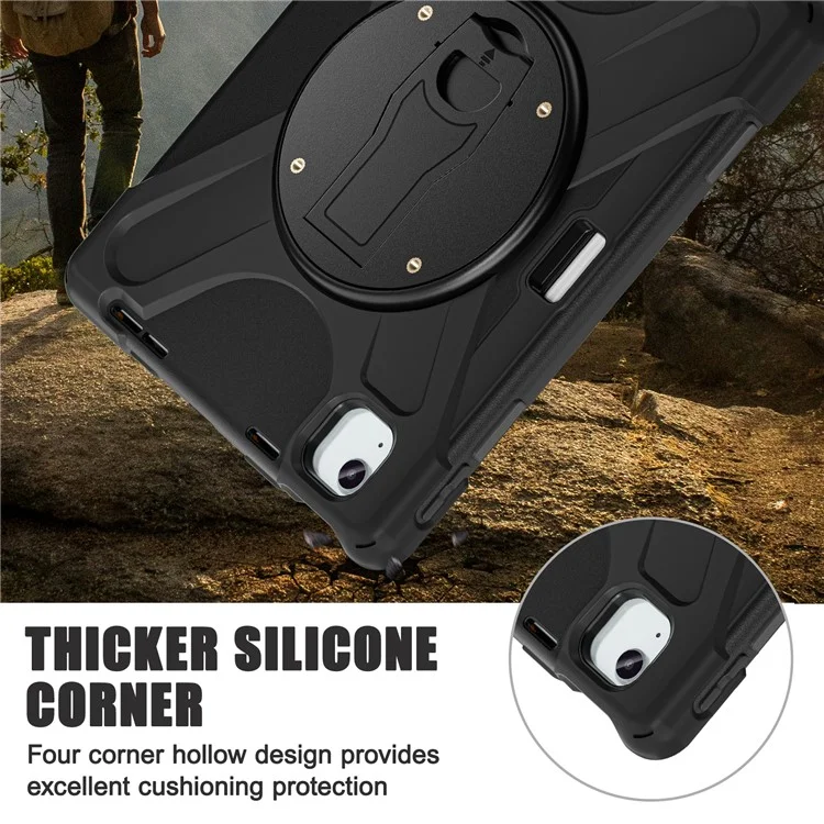 Para iPad Air 11 (2024) / Air (2022) / (2020) / iPad Pro 11 (2022) / (2021) / (2020) / (2018) Funda con Soporte PC+Silicona Cubierta para Tableta