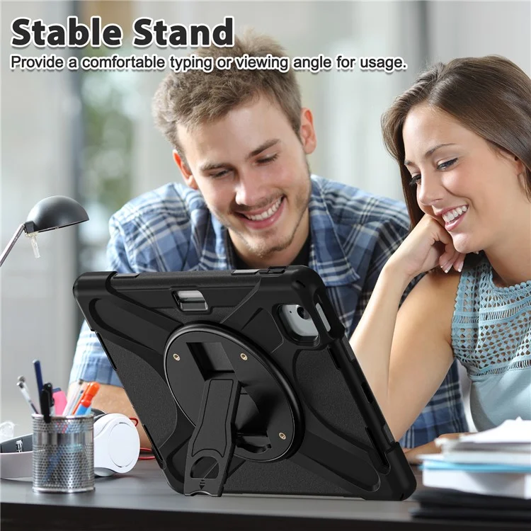 Para iPad Air 11 (2024) / Air (2022) / (2020) / iPad Pro 11 (2022) / (2021) / (2020) / (2018) Funda con Soporte PC+Silicona Cubierta para Tableta