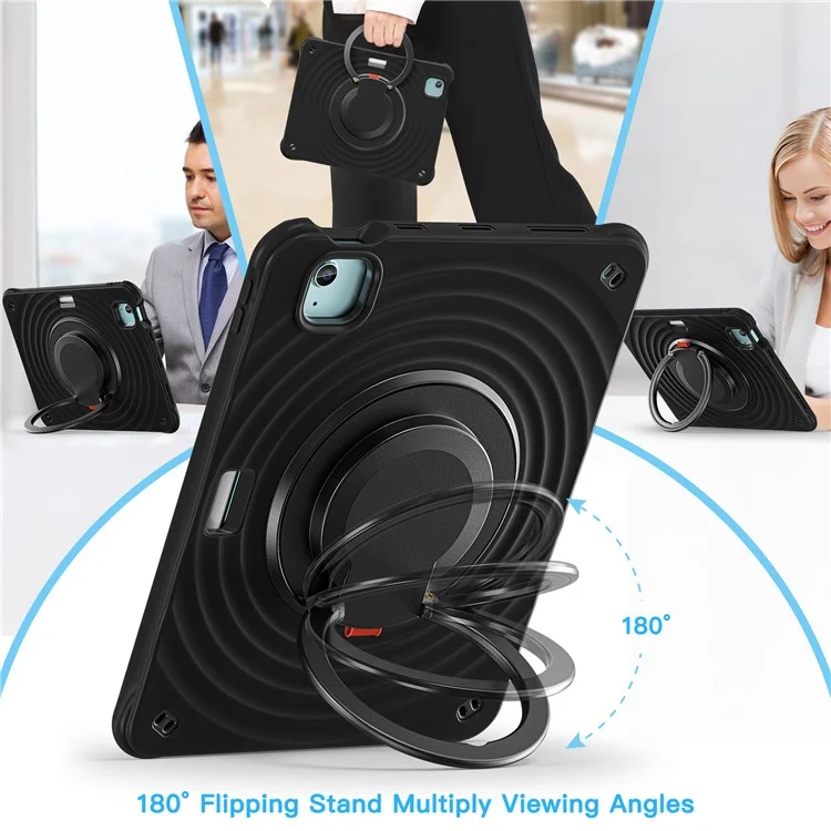 For iPad Air 11 (2025) / (2024) / Air (2022) / (2020) / Pro 11 (2022) / (2021) / (2020) / (2018) Case Kickstand Tablet Cover - Black