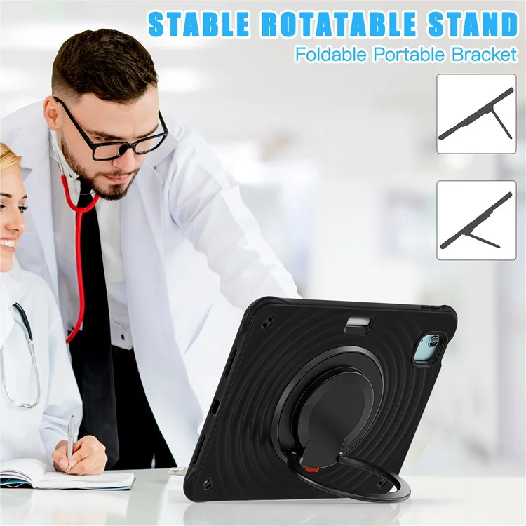 For iPad Air 11 (2025) / (2024) / Air (2022) / (2020) / Pro 11 (2022) / (2021) / (2020) / (2018) Case Kickstand Tablet Cover - Black