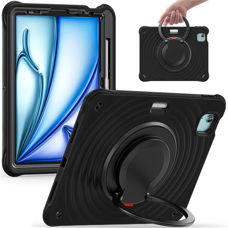 For iPad Air 11 (2025) / (2024) / Air (2022) / (2020) / Pro 11 (2022) / (2021) / (2020) / (2018) Case Kickstand Tablet Cover - Black