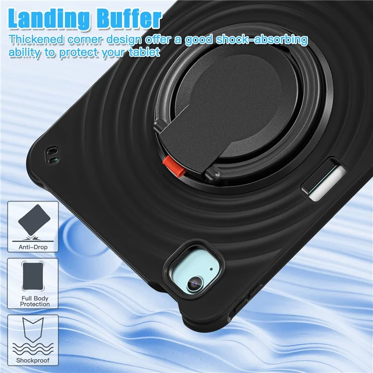 For iPad Air 11 (2025) / (2024) / Air (2022) / (2020) / Pro 11 (2022) / (2021) / (2020) / (2018) Case Kickstand Tablet Cover - Black
