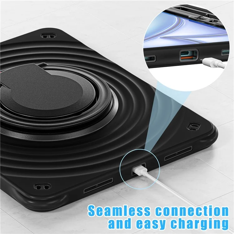 For iPad Air 11 (2025) / (2024) / Air (2022) / (2020) / Pro 11 (2022) / (2021) / (2020) / (2018) Case Kickstand Tablet Cover - Black