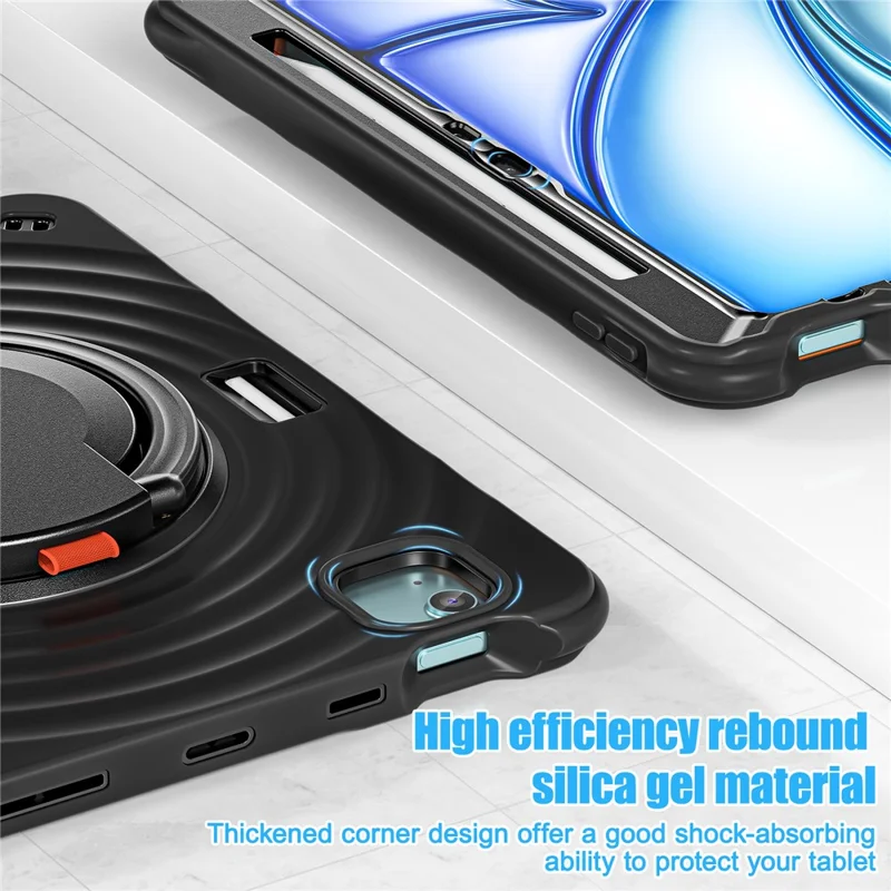 For iPad Air 11 (2025) / (2024) / Air (2022) / (2020) / Pro 11 (2022) / (2021) / (2020) / (2018) Case Kickstand Tablet Cover - Black